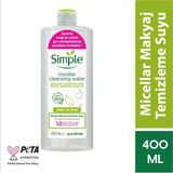 Simple Micellar Makyaj Temizleme Suyu 400 ml Hassas Ciltler İçin Temizleyici Etki Kokusuz Form
