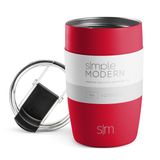 Simple Modern Kapaklı Seyahat Kahve Kupası Bardak | Yeniden Kullanılabilir Yalıtımlı Paslanmaz Çelik Soğuk Demleme Buzlu Kahve Fincanı Termos | Kadın Erkek Ona Hediyeler | Voyager Koleksiyonu | 12 oz