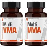 Simple Nutritions Multi VMA – Multivitamin & Multimineral Takviye | 90 Kapsül | Vitamin D3, C, B12, Çinko, Magnezyum, Ginseng, Koenzim Q10, Beta Glukan (2 paketi)