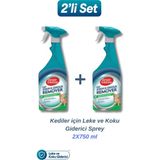 Simple Solution Kediler Için Leke ve Koku Giderici Sprey 750 ml 2’li Paket