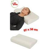 Simple The Pillow 57 cm Boyun Yastığı Ortopedik Yastık Düzleşme ve Boyun Ağrıları Için Destekli Yastık - 58 x 38 cm - Beyaz