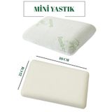 Simple The Pillow Ortopedik Mini Yastık Memory Foam Hafızalı Yastık Boyun Yastığı Seyahat Yastığı Bebek Araba Yastığı Bej - Beyaz