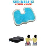 Simple The Pillow Serinletici Jelli Coccyx Oturma Minderi Memory Foam Ortopedik Minder Oturma Yastığı - Renkli
