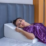 Simple The Pillow Simple Ortopedik Reflü Yastığı Büyük Boy 65x60x24 Beyaz Pamuklu Dış Materyal ile Sert Sünger Dolgu