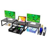 Simple Trending Monitör Standı Yükseltici, Çekmece Depolama ve Kalem Tutuculu Ayarlanabilir Açılı Bilgisayar Masası Düzenleyici, Siyah