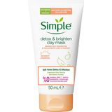 Simple Yüz Maskesi 50 ml Doğal Kil ve E Vitamini ile Işıltı Veren Detox Etkili Arındırıcı
