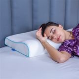 SimpleThePillow Boyun Destekli Visco Yastık Boyun Fıtığı Boyun Düzleşmesi Boyun İçin Ortopedik Boyun Yastığı 45*31*10*7