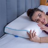SimpleThePillow Boyun Destekli Visco Yastık Boyun Fıtığı Boyun Düzleşmesi Boyun İçin Ortopedik Boyun Yastığı 56*36*11*7
