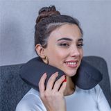 SimpleThePillow Visco Seyahat Yastığı Araba Uçak Otobüs Taşıt İçi Yolculuk Yastığı Ortopedik Yastık 31*27*10