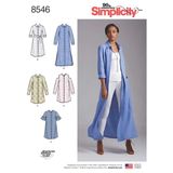 Simplicity Simplcity 8546Simplicity Pattern 8546 Petite Kadın Gömlek Elbise, Kağıt, Beyaz, H5 (6-8-10-12-14)