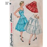 Simplicity US8456R5 1950'ler Moda Kadın Vintage Slip ve Jüpon Dikiş Desenleri, Bedenler 14-22