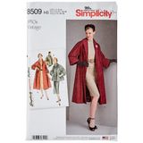 Simplicity US8509H6 US8509H5 Kesim Deseni 8509 H5 (34 – 38 – 40), Vintage Manto veya Ceket, Kadınlar için, Beyaz, 22 x 15 x 1 cm