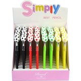Simply Futbol Topu Başlıklı Yumurtlayan Kalem + Silka Soccer Silgi - Siyah