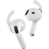 Simply Line Airpods 4 Düşme Engelleyici Silikon Kulaklık Tutucu Spor Kancalı Tutucu Kılıf Ses Yalıtımlı Koruyucu - Beyaz