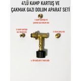 Simply Line Bütün Tip Kamp Kartuş Dolum Aparatı Piknik Tüpünden ve Çakmak Gazından Kamp Kartuşu Doldurma Aparatı - Dolumset