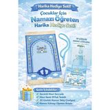 Simply Line Namaz Öğreniyorum ve Çizelgesi Tesbih Hediyeli Büyük Boy 45X100 Kız Erkek Çocuk Namaza Ilk Adım Çocuk Seccadesi Eğlenceli Dekoratif Namazlık Hediyelik - 45 x 100 cm - Mavi - Beyaz