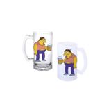 Simpsons Kulplu Bira Bardağı Buzlu veya Şeffaf Seçenekli 0205