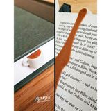 Şimşek 3D Dökülen Kahve Temalı Kitap Ayracı (2 Adet) - Kahverengi - 13 x 2 - düz