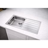 Şimşek 45X85 Lavabo Tezgah Eviyesi Krom Paslanmaz Çelik Unıversal - Parlak Krom - 1
