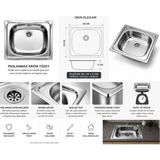 Şimşek Krom Lavabo Eviyesi 45*50