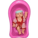Şimşek Küvette Pembe Oyuncak Miniş Bebek