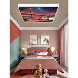 Şimşek Mcqueen Avize, 60X60 Çocuk Odası AVIZE,60WATT, Yapay Zeka Tasarım Avize, Mcqueen Istanbul - Beyaz
