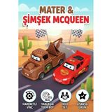 Şimşek Mcqueen Ve Mater Sürtmeli 2'Li 18 Cm Oyuncak Araba Seti Hayal Gücü Gelişirici Oyun Seti