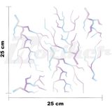 Şimşek Sticker 25x25cm Folyo Kesim Evrensel Desen Kaplama Hologram