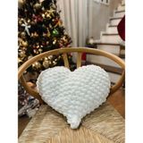 Simsibutik Kalpli Yastık - 45 x 42 cm - 02A-Beyaz