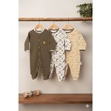 Simurg Baby Erkek Bebek % 100 Pamuklu Patikli Yenidoğan Kıyafet 3-6-9 Ay - Çok Renkli - 0-3 M
