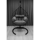 Simurg Salıncak ve Design Damla Salıncak Tek Kişilik Siyah Metal Yapı (Minder rengi seçebilirsiniz)