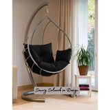 Simurg Salıncak ve Design Gümüş Damla Salıncak -Armut Salıncak - SİYAH MİNDER