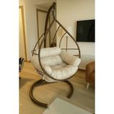 Simurg Salıncak ve Design Kahverengi Damla Salıncak-Armut Salıncak - Kahverengi - Beyaz