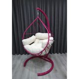 Simurg Salıncak ve Design Pembe Damla Salıncak - Armut Salıncak-Bahçe Vebalkon Salıncağı - BEYAZ MİNDER
