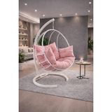 Simurg Salıncak ve Design Xl Damla Salıncak -Armut Salıncak- - Beyaz - Pudra