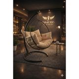 Simurg Salıncak ve Design Xl Damla Salıncak - Büyük Boy Bahçe Balkon Salıncağı - Ekru