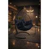 Simurg Salıncak ve Design Xl Damla Salıncak - Büyük Boy Bahçe Balkon Salıncağı - Lacivert