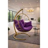 Simurg Salıncak ve Design XL Gold Damla Salıncak - Büyük Boy Bahçe Balkon Salıncağı - MOR MİNDER