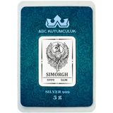 Simurg Temalı 999 Ayar Gümüş İle Tasarlanmış Hediyeye Özel 5 Gr Gümüş Külçe