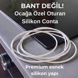 Simux Ankastre Ocak- Indüksiyon Ocak- Sızdırmaz Silikon Conta – Bant Değil, Çıkarılabilir & Yıkanabilir – 60-75 cm Ocak Uyumlu Ankastre Ocak- Indüksiyon Ocak Kenar Silikonu - BEYAZ