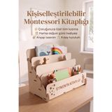 Simux Kişiye Özel Montessori Ahşap Mini Kitaplık -Kişiye Özel Çocuk Odası Kitaplık -Kişiye Özel Masaüstü Mini Kitaplık