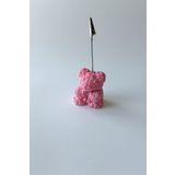 sin istanbul Mini Rose Bear Notluk, Not Tutacağı Pembe