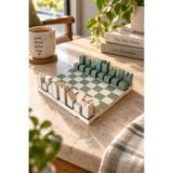 sin istanbul Mini Satranç Kutu Oyunu 17x17 cm – Dekoratif ve Taşınabilir Satranç Seti