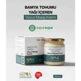 Sina Lokman Hekim Bamya Tohumu Yağı Içeren Yoğun Vücut Masaj Kremi 210 ml - Diz Eklem Sıvı Kaybı ve Kas Masajı Için Bitkisel Rahatlatıcı Bakım Kremi