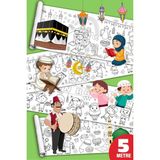 Sina Ticaret Ramazan Ayı Oruç Temalı 5 Metre Boyama Kağıdı Rulosu Çocuklar İçin Eğlenceli ve Öğretici