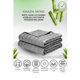 Sinada %100 Bambu Kumaş + 300 TC %100 Organik Bambu Dolgulu Ağırlıklı Battaniye 8 KG 200x220 Çift Kişilik