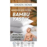 Sinada %100 Doğal Saf Bambu Dolgu Bebek Yastık | Terletmeyen, Nefes Alan Doğal Bambu Karışımsız, Yıkanabilir, Direkt Üreticisinden - 50 × 70 cm - Beyaz
