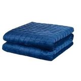 Sinada Ağırlıklı Battaniye Çift kişilik Yorgan 10 Kg Mavi 200x220%100 Yün Dolgulu 4 Mevsim Kullanılabilir