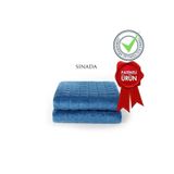 Sinada Ağırlıklı Battaniye Montessori Yorganı 3 Kg Mavi 104x152 %100 Yün Dolgulu 4 Mevsim Kullanılabilir