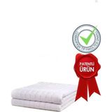 Sinada Ağırlıklı Battaniye Yorganı 8 kg Beyaz 155X215 %100 Yün Dolgulu 4 Mevsim Kullanılabilir - 010 - Beyaz - 155 x 215 cm